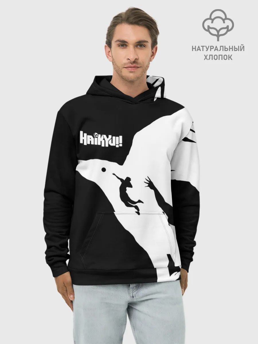 Худи мужской база хлопок / Ворон Карасуно Haikyu!!