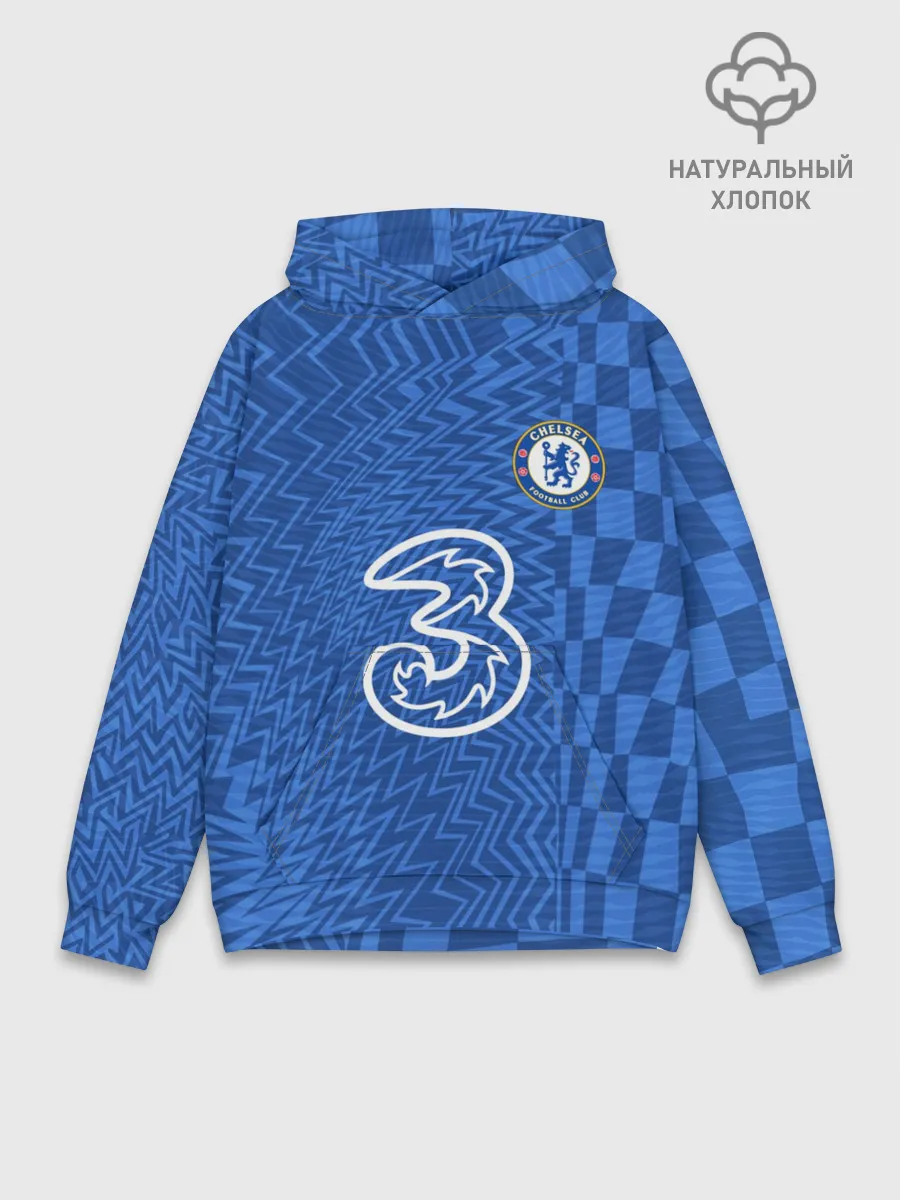 Худи мужской база хлопок / Домашняя форма Челси 2021/2022