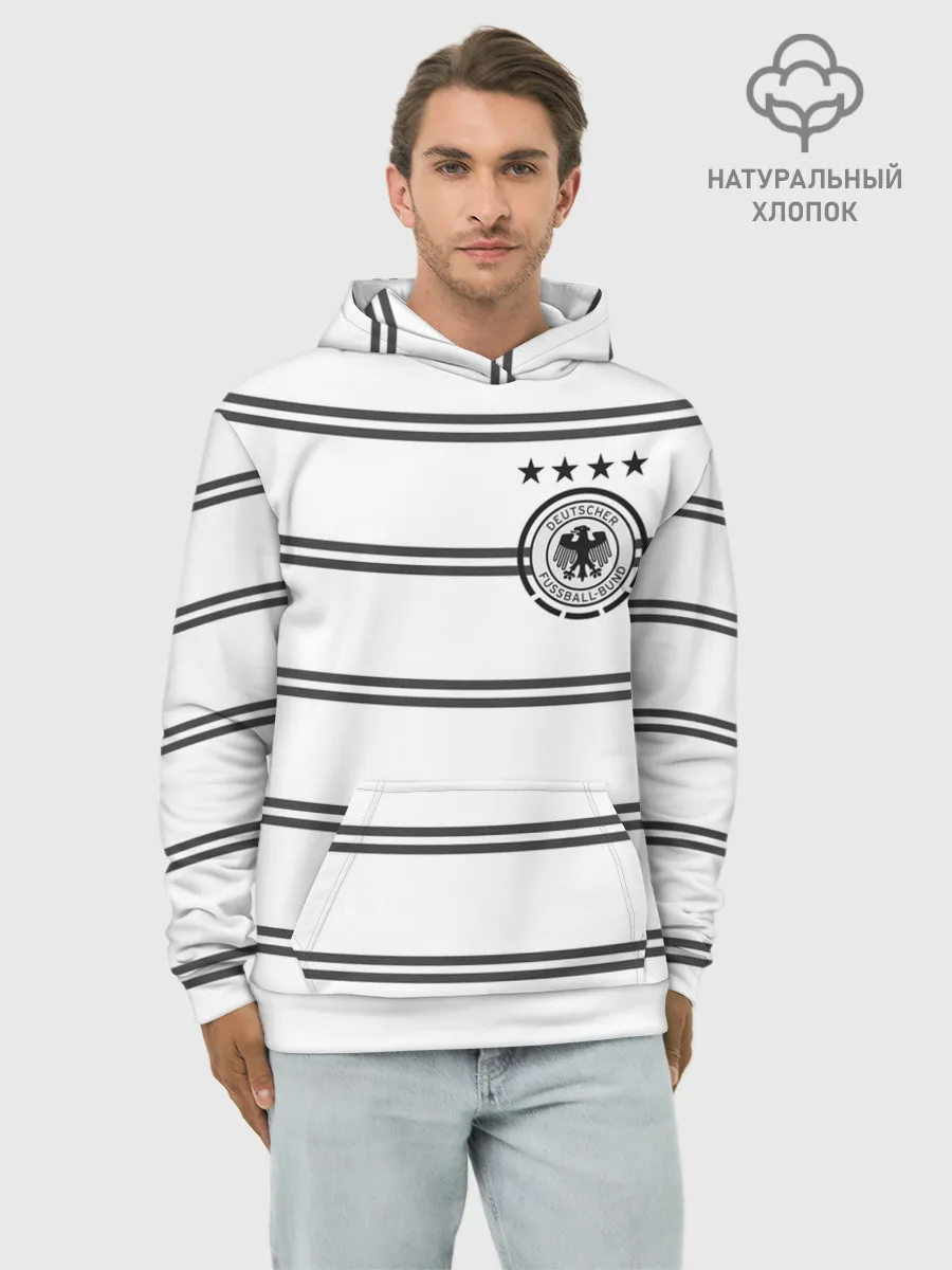 Худи мужской база хлопок / Сборная Германии Евро 2020