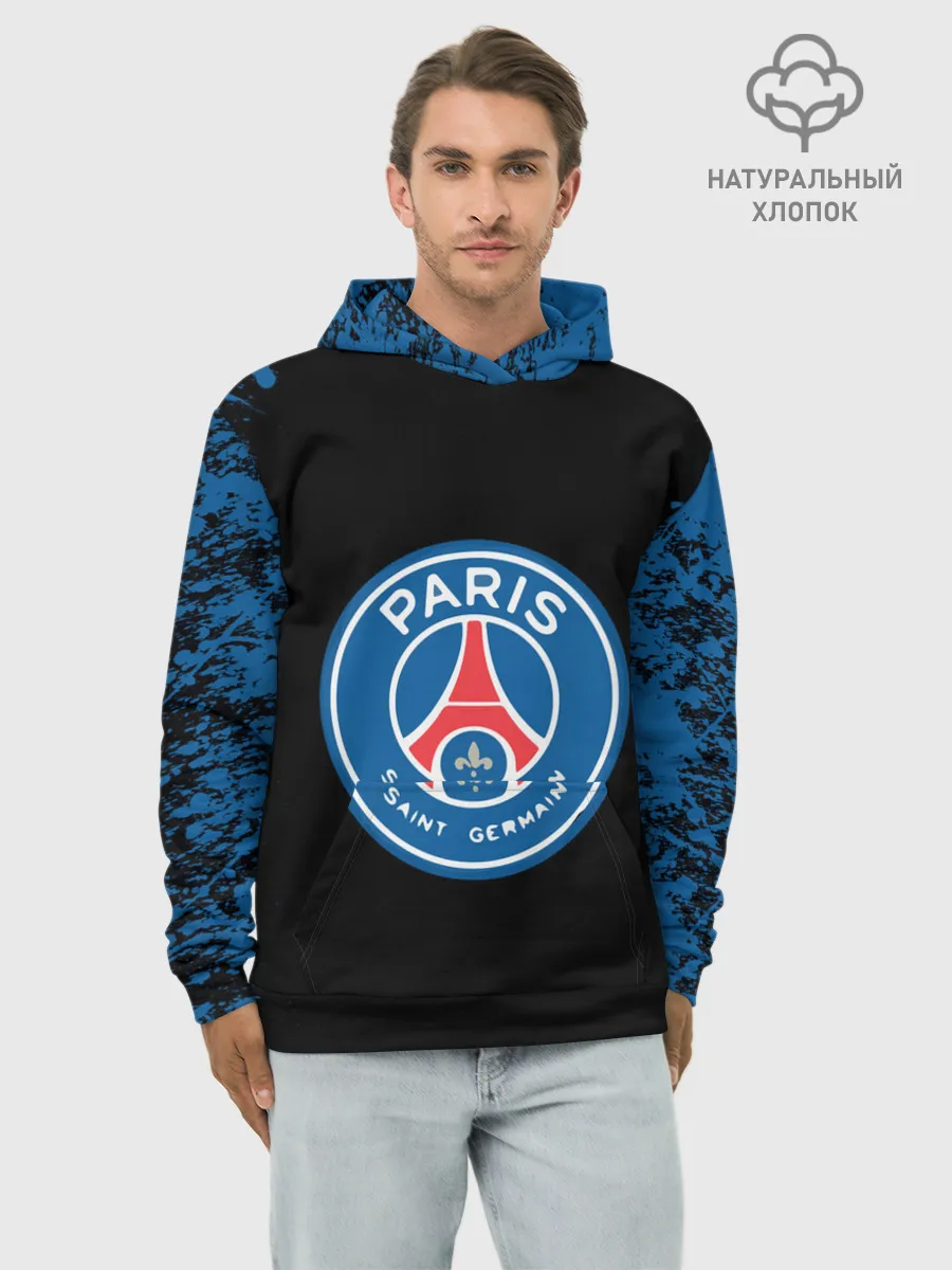 Худи мужской база хлопок / Paris Saint-German