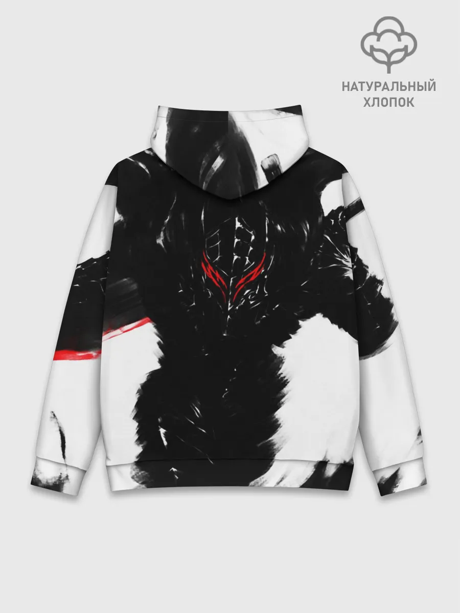 Худи мужской база хлопок / БЕРСЕРК ч/б
