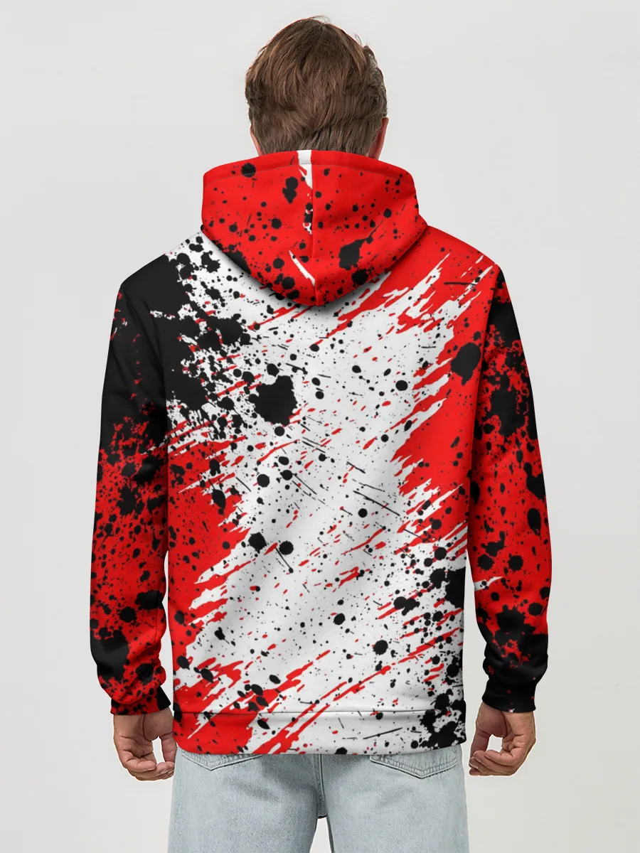 Худи мужской база хлопок / БЕРСЕРК краска брызги