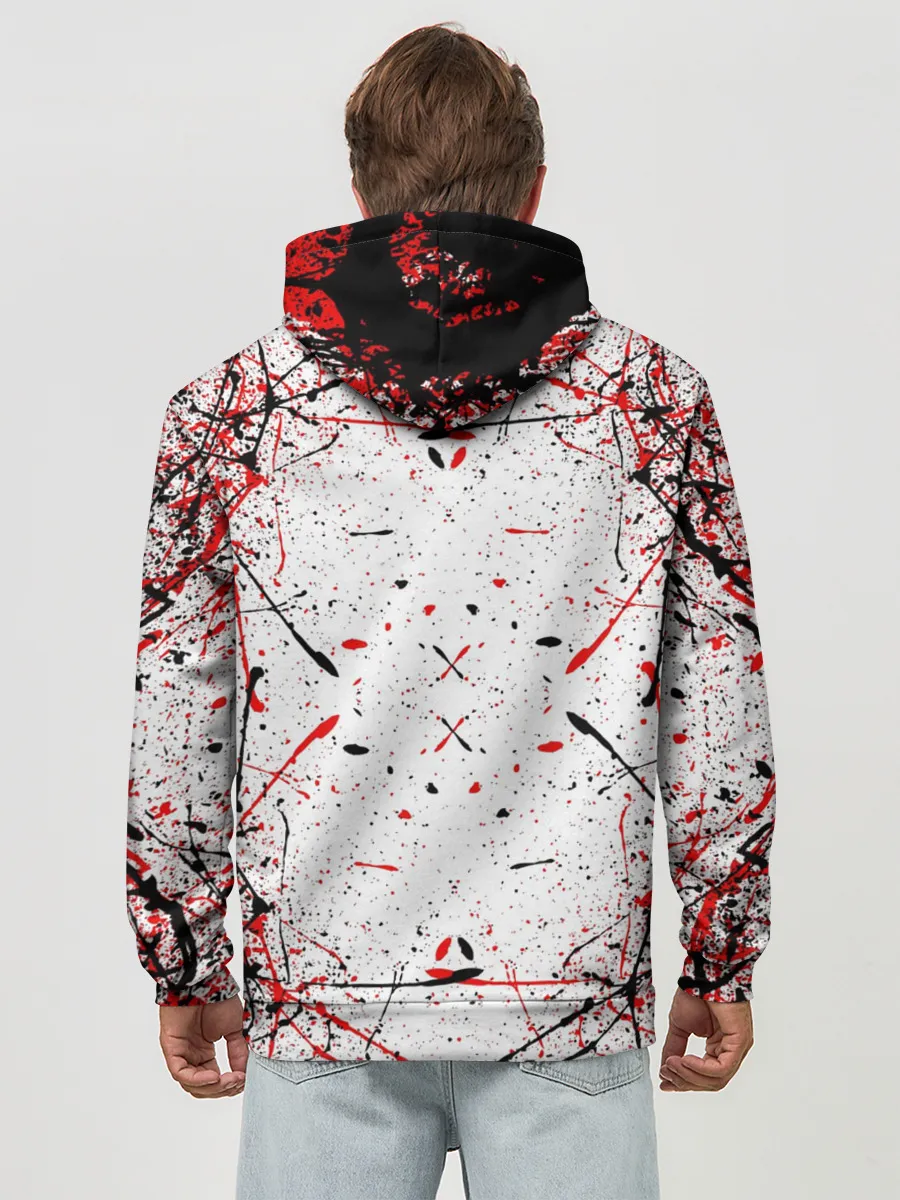 Худи мужской база хлопок / БЕРСЕРК рваный лого