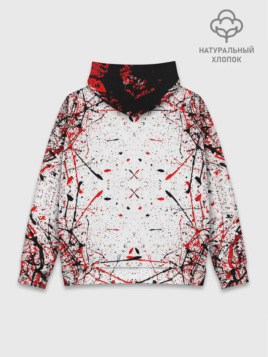 Худи мужской база хлопок / БЕРСЕРК рваный лого