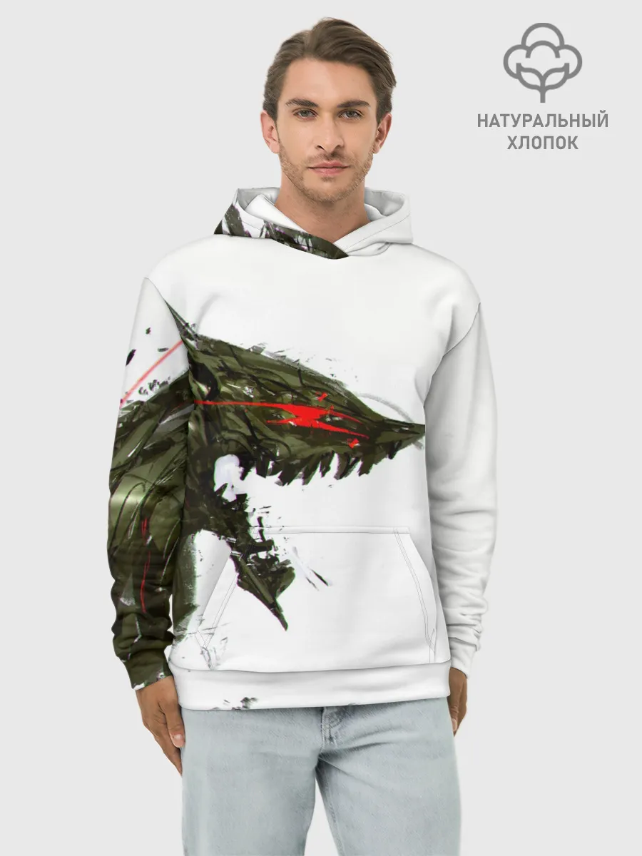 Худи мужской база хлопок / БЕРСЕРК красками