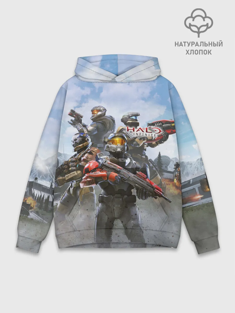 Худи мужской база хлопок / Halo Infinite