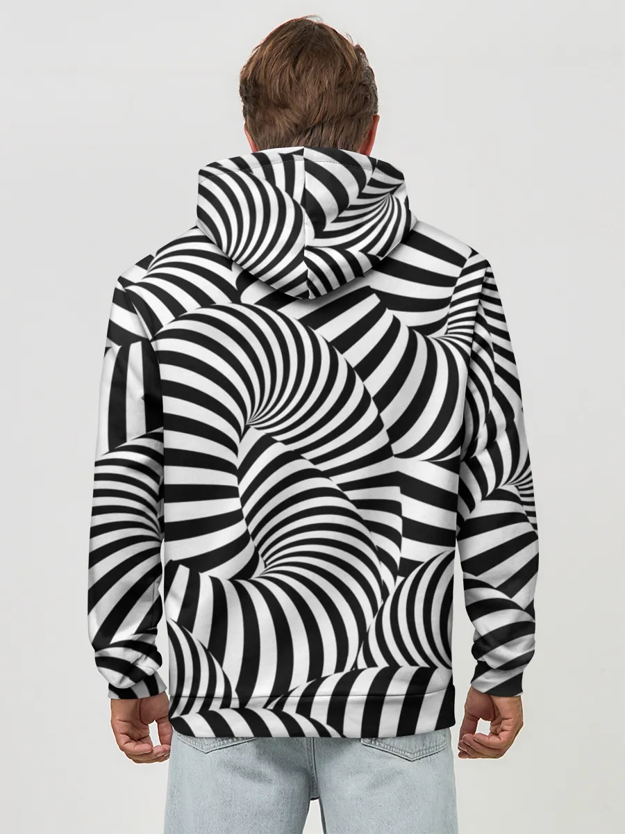 Худи мужской база хлопок / Гипнотическая абстракция