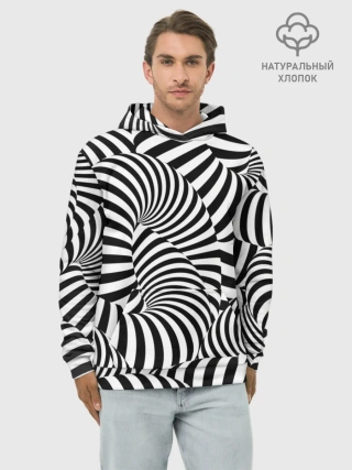 Худи мужской база хлопок / Гипнотическая абстракция