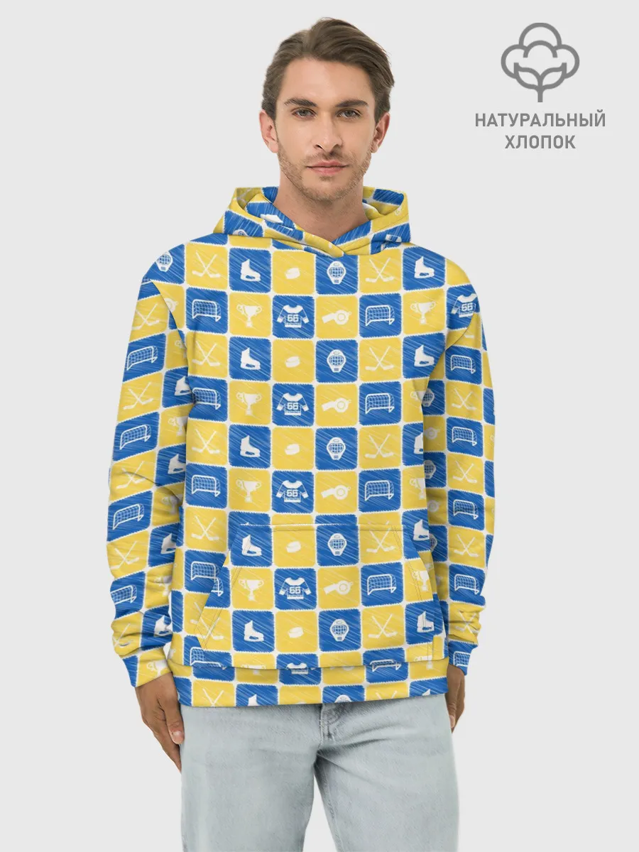 Худи мужской база хлопок / Хоккей