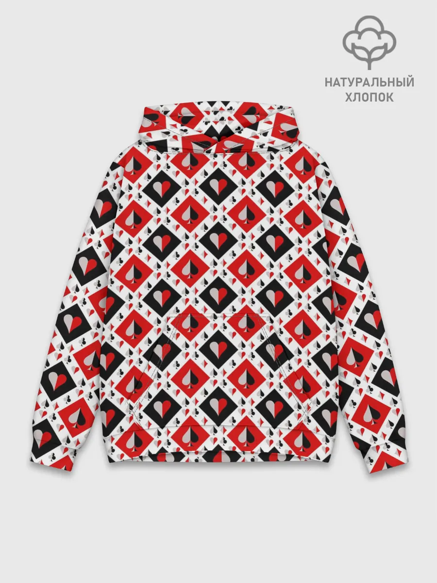 Худи мужской база хлопок / Карточный Катала