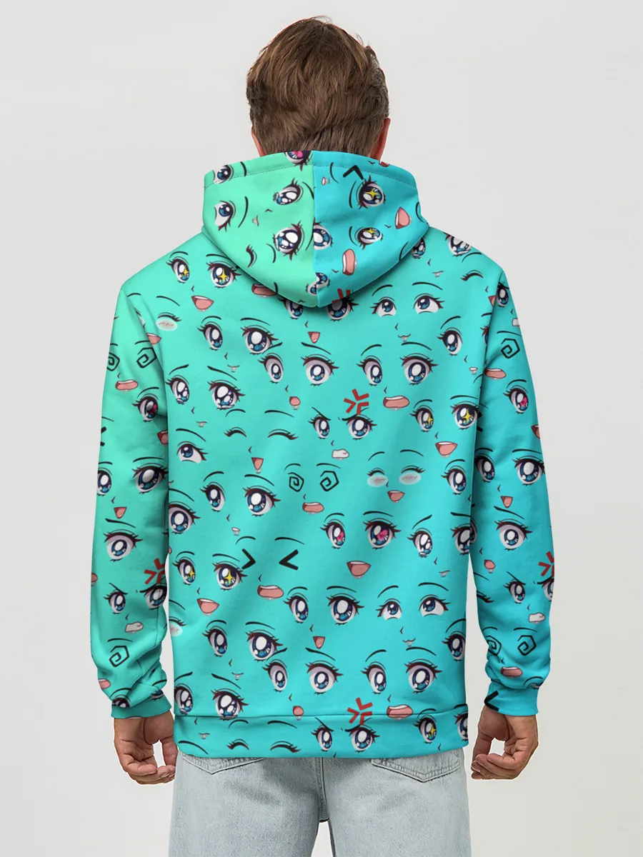 Худи мужской база хлопок / Аниме эмоции