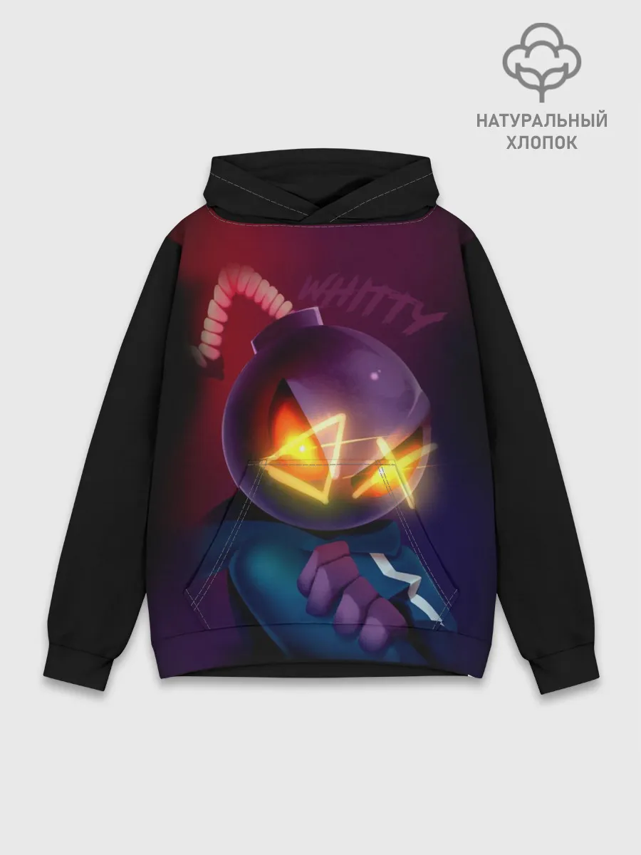 Худи мужской база хлопок / витти на темном фоне