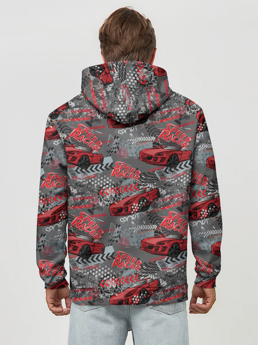 Худи мужской база хлопок / Гоночная машина