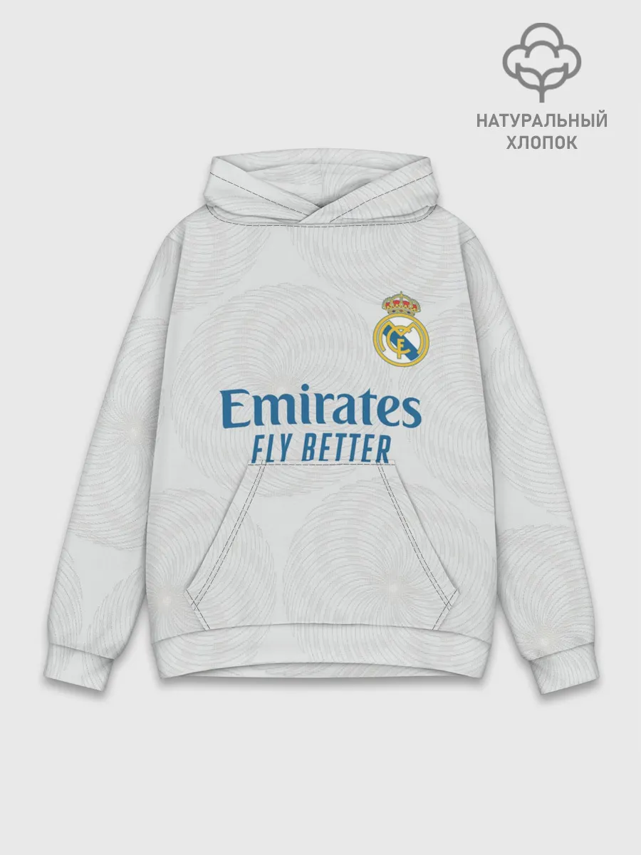 Худи мужской база хлопок / Реал Мадрид форма 2021/2022