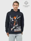 Худи мужской база хлопок / fly high! Шоё Хината Haikyuu!!