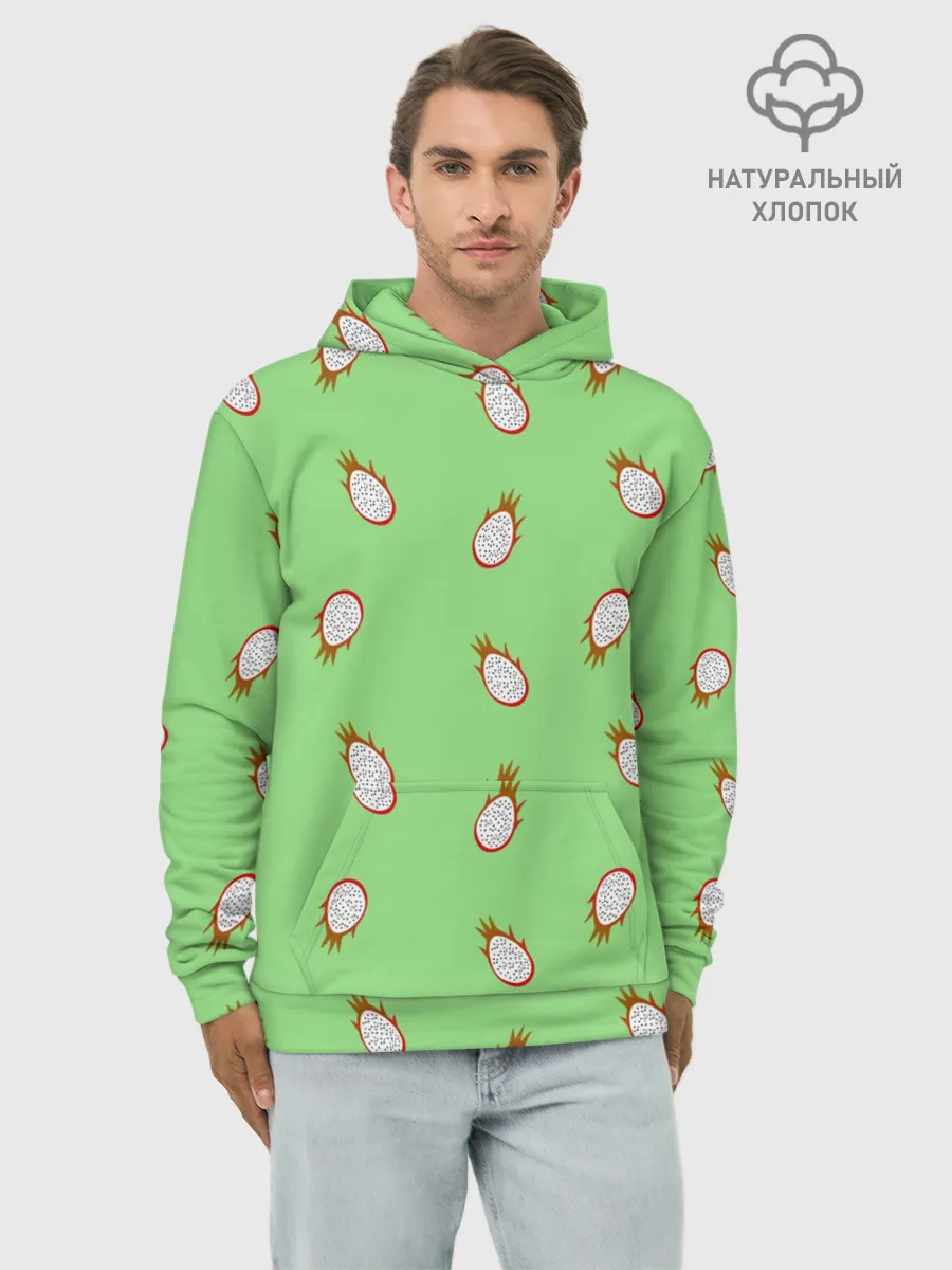 Худи мужской база хлопок / Драконий фрукт