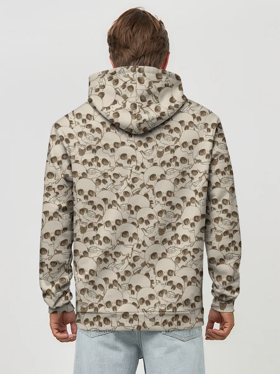 Худи мужской база хлопок / Черепа