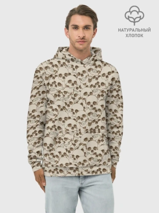 Худи мужской база хлопок / Черепа
