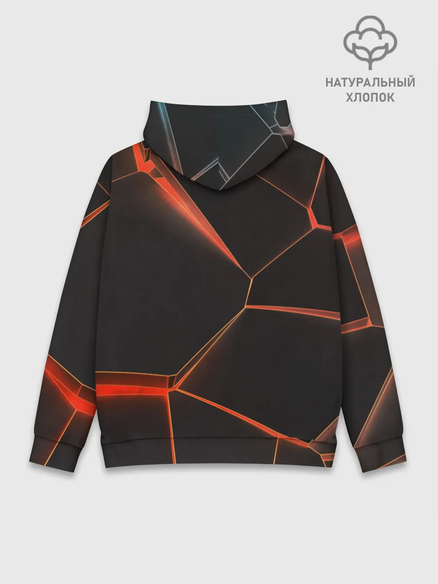 Худи мужской база хлопок / Лава 3D