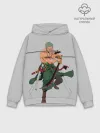 Худи мужской база хлопок / Арт Ророноа Зоро, One Piece