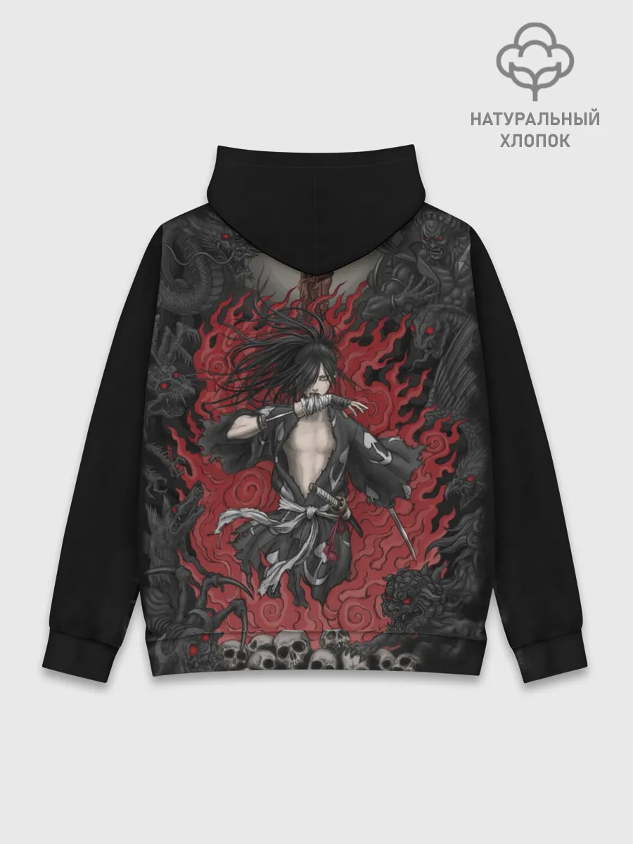 Худи мужской база хлопок / ХЯККИМАРУ В ОГНЕ | ДОРОРО