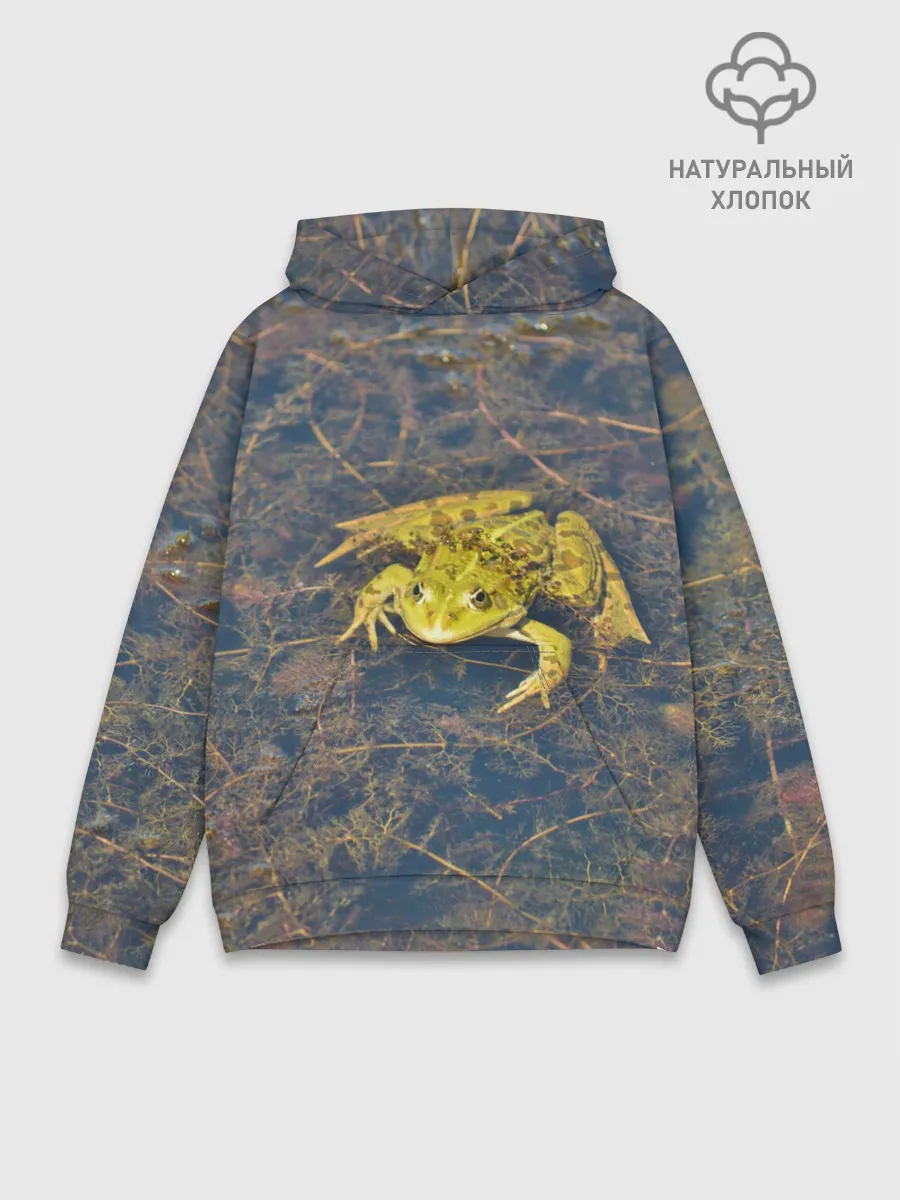 Худи мужской база хлопок / Лягушка