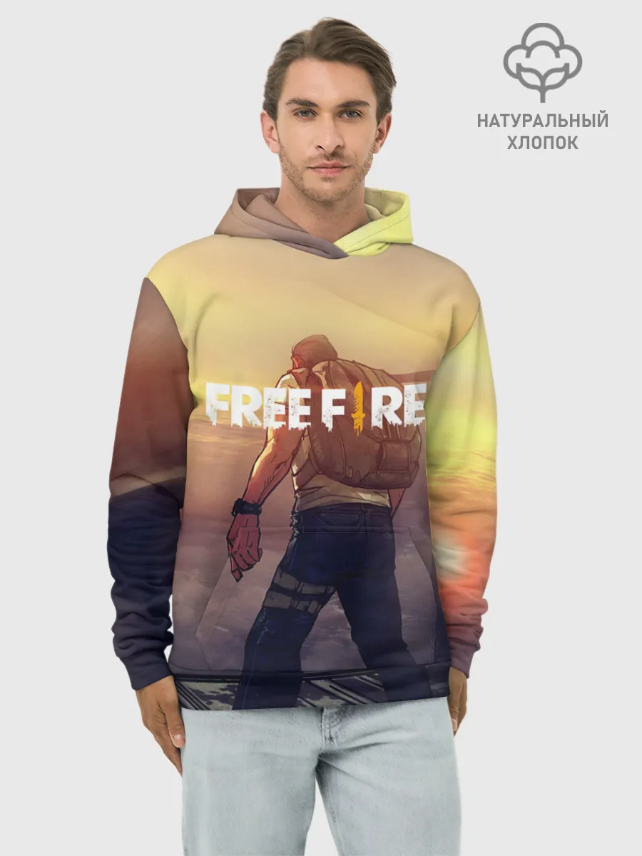 Худи мужской база хлопок / FREEFIRE | БЕЙСЕР