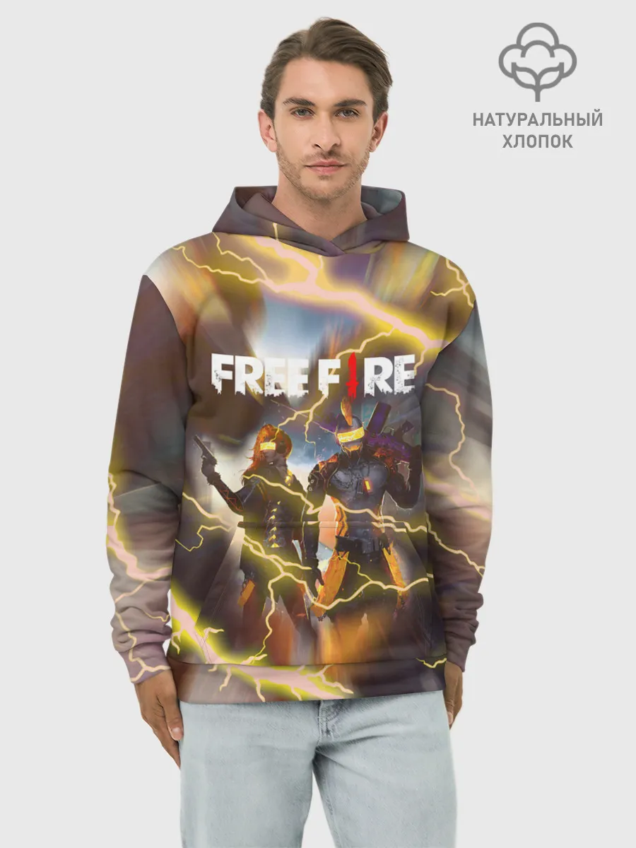 Худи мужской база хлопок / FREEFIRE | ФРИФАЕР
