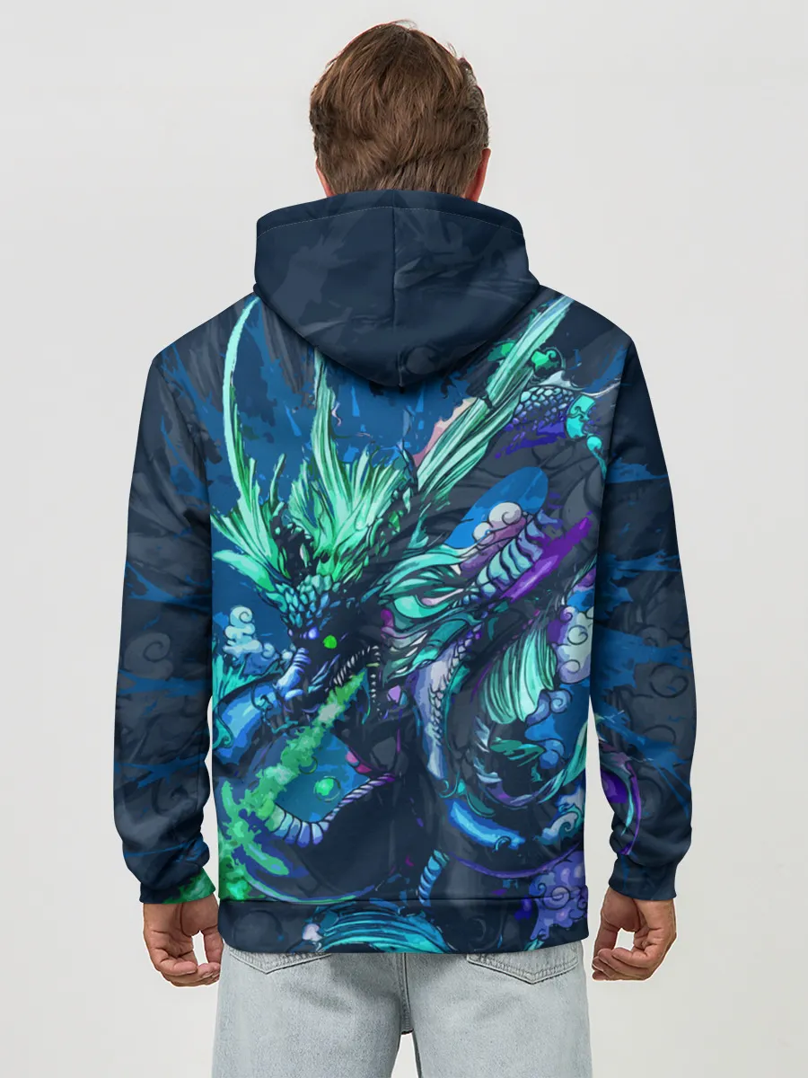 Худи мужской база хлопок / Fantasy - dragon