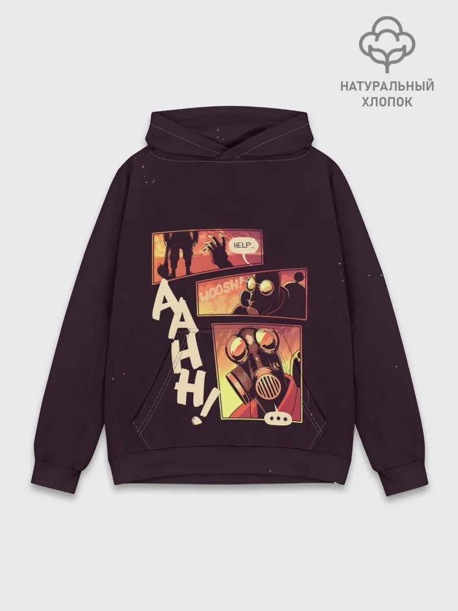 Худи мужской база хлопок / Пиро за работой