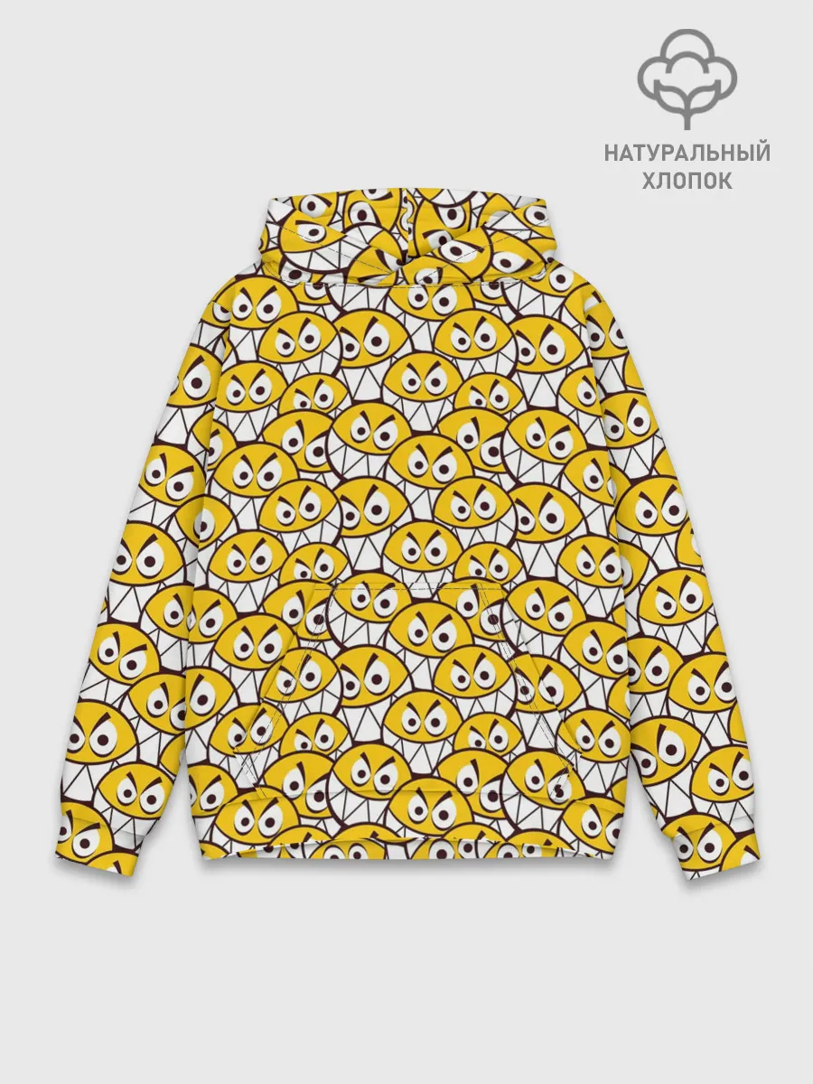 Худи мужской база хлопок / Злые Смайлы