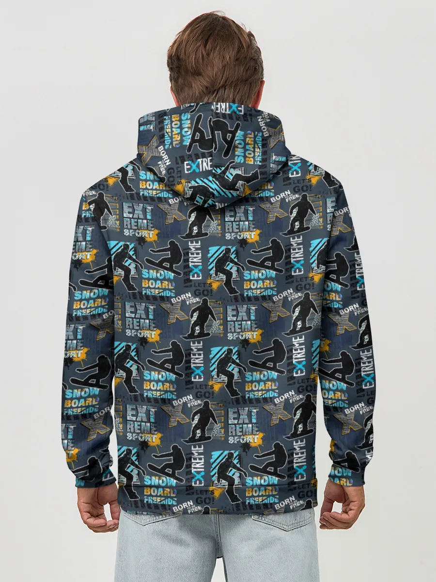 Худи мужской база хлопок / SNOWBOARD