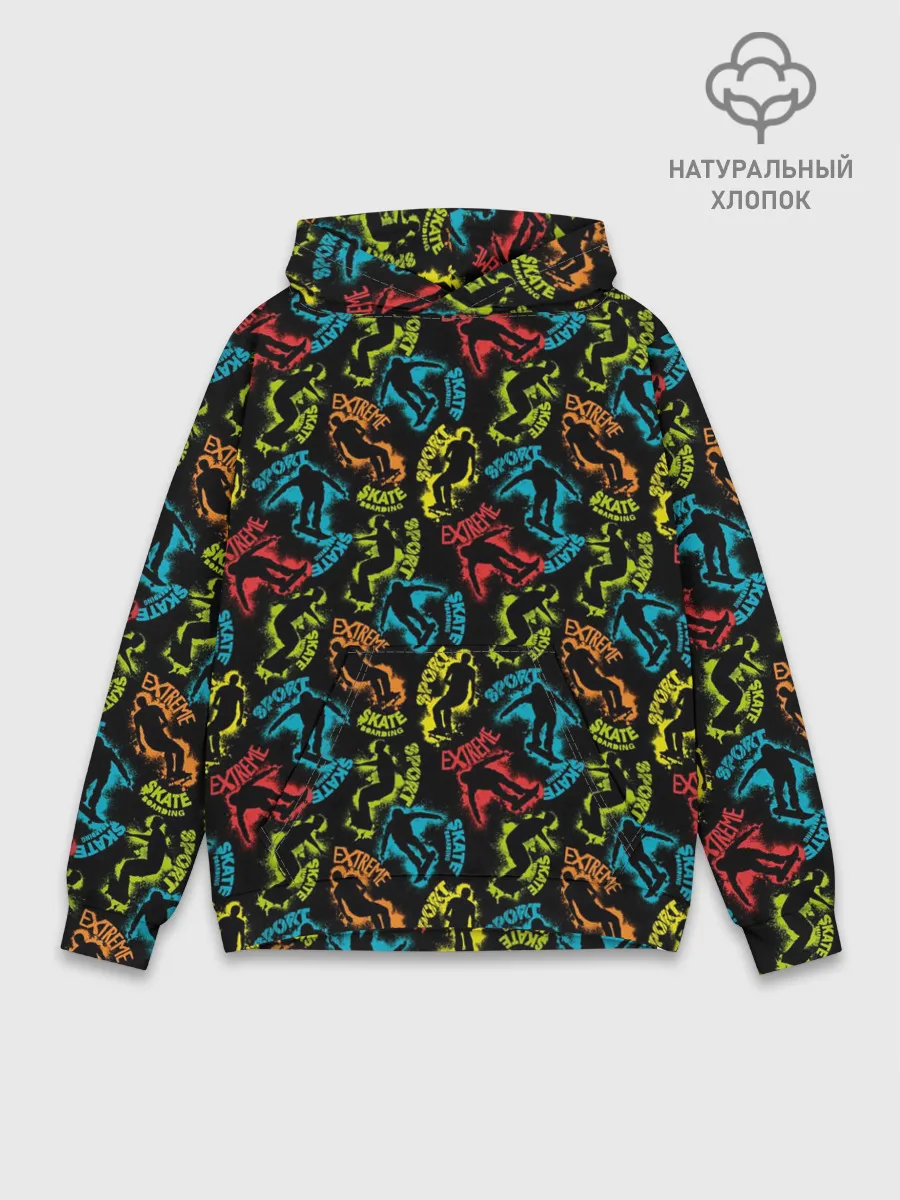 Худи мужской база хлопок / Скейтборд