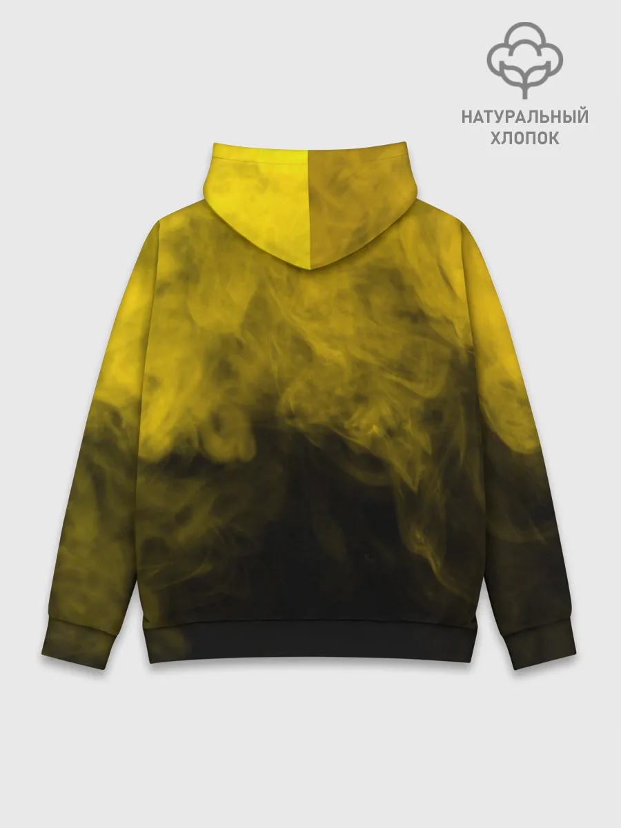 Худи мужской база хлопок / FREEFIRE | YELLOW SMOKE