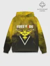 Худи мужской база хлопок / FREEFIRE | YELLOW SMOKE