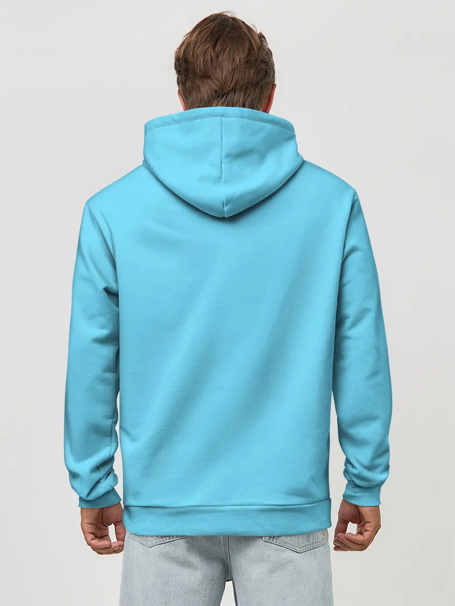 Худи мужской база хлопок / Пират с бочкой рома