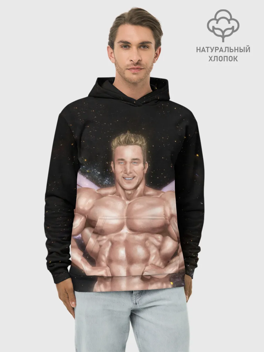 Худи мужской база хлопок / Billy Space Aquarell