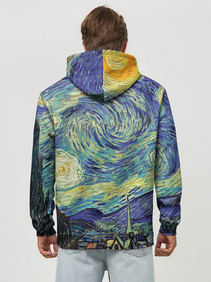 Худи мужской база хлопок / Ван Гог - Deal with it