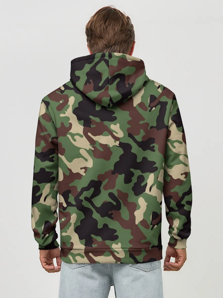 Худи мужской база хлопок / Рыблака камуфляж