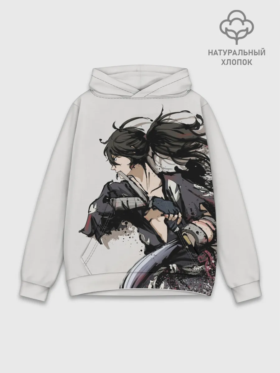 Худи мужской база хлопок / ЯРОСТЬ ХЯККИМАРУ | ДОРОРО