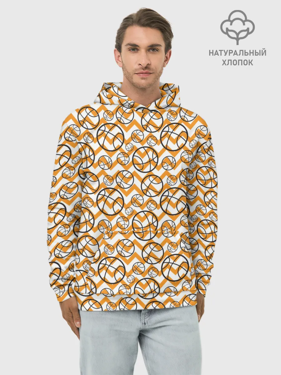 Худи мужской база хлопок / Баскетбол