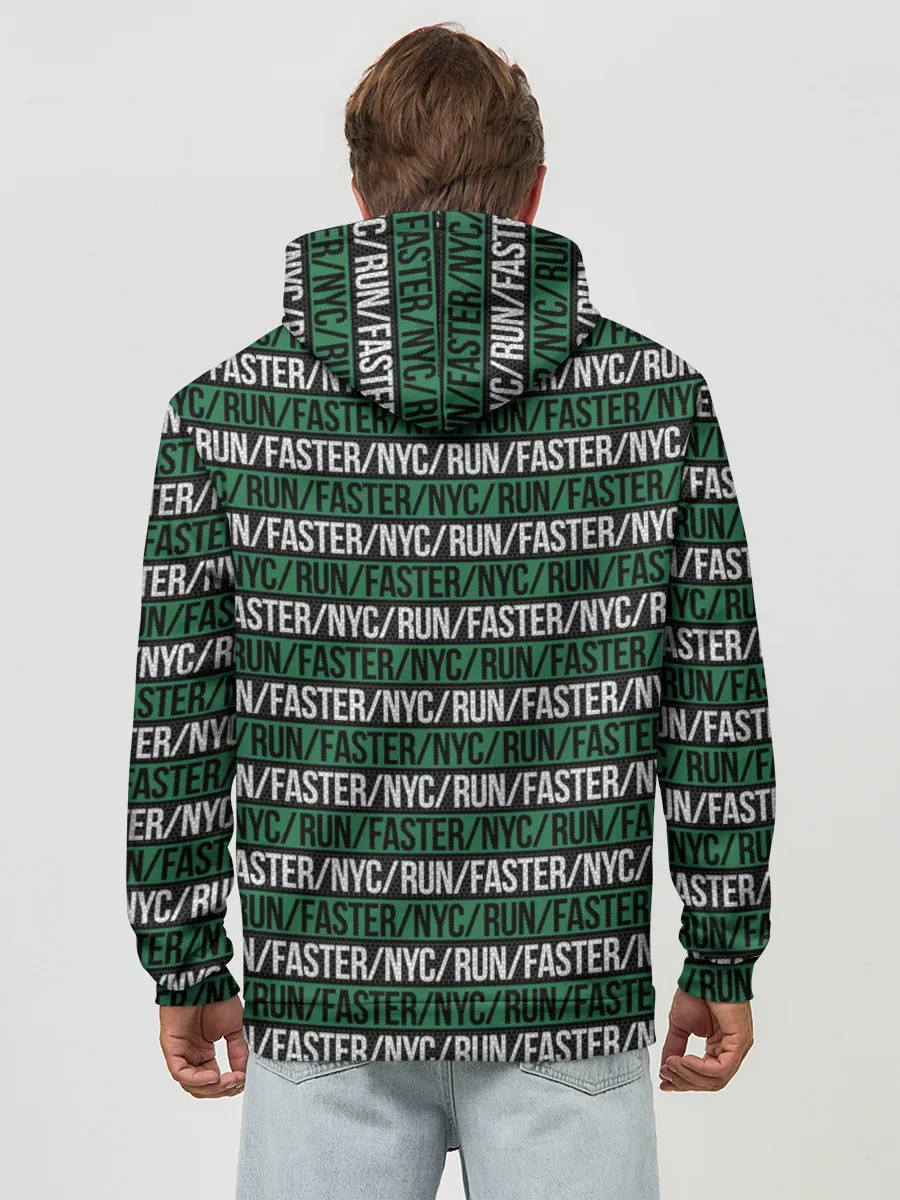 Худи мужской база хлопок / RUN/FASTER