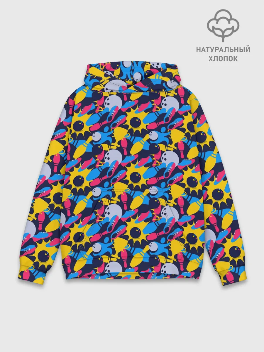 Худи мужской база хлопок / Боулинг