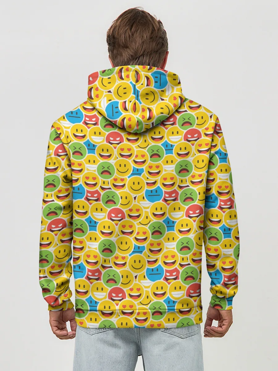 Худи мужской база хлопок / Смайлики