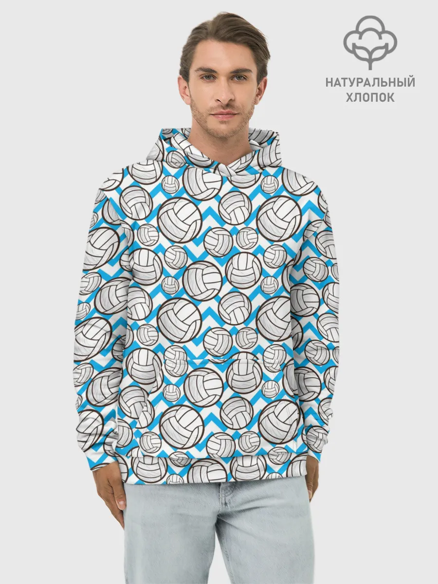 Худи мужской база хлопок / Волейбол