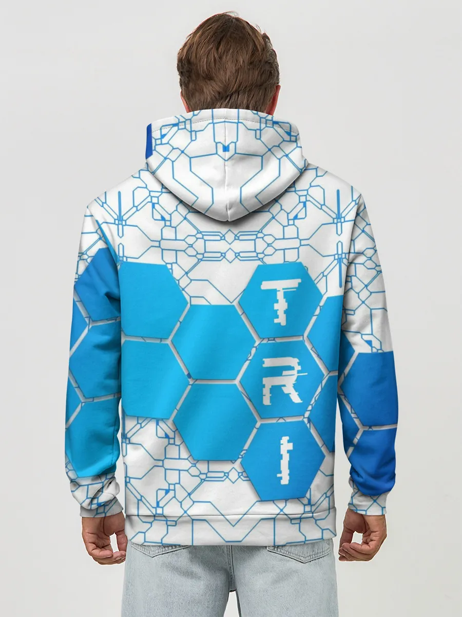 Худи мужской база хлопок / Плыви, Крути, Беги