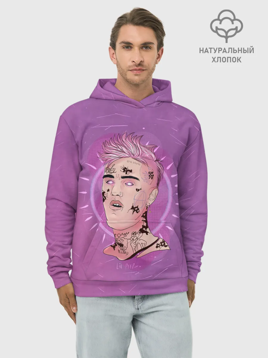 Худи мужской база хлопок / Purpule Peep