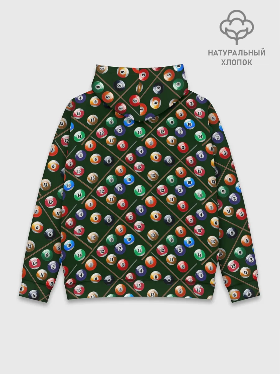 Худи мужской база хлопок / Бильярд