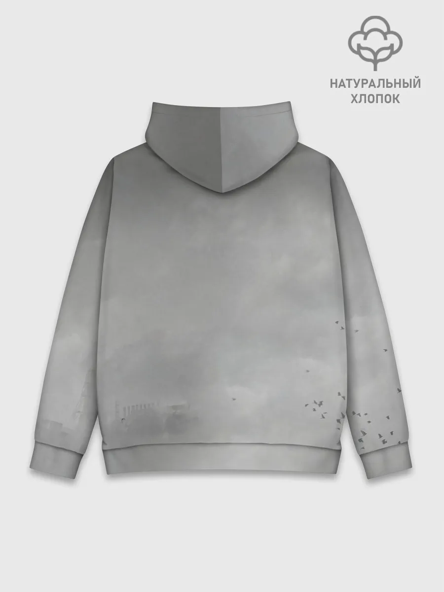 Худи мужской база хлопок / STALKER 2 Gray