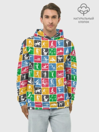 Худи мужской база хлопок / СПОРТ